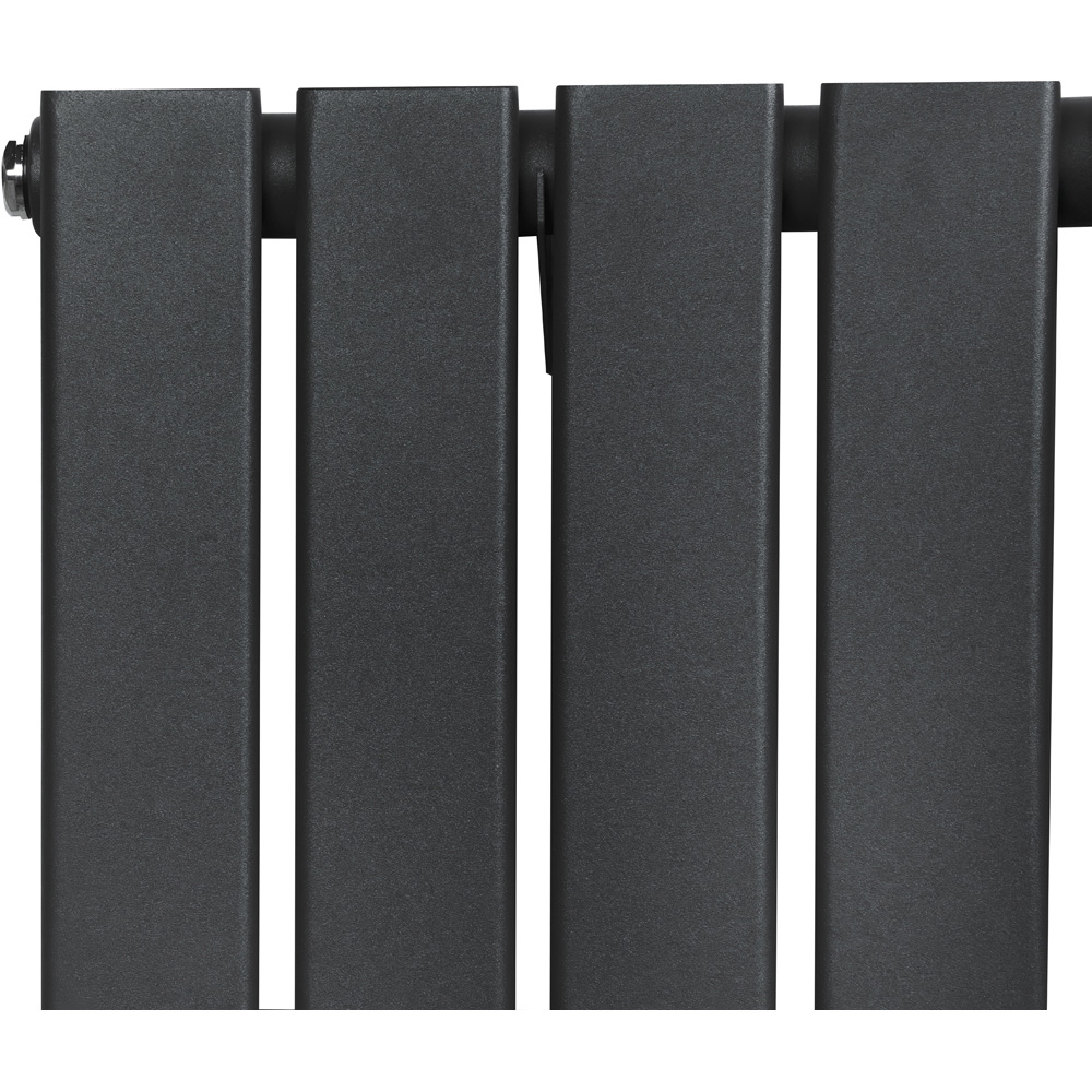 MonsterShop Flat Anthracite Grey Single Column Radiator and Valves 600 x 1400mm Image 4