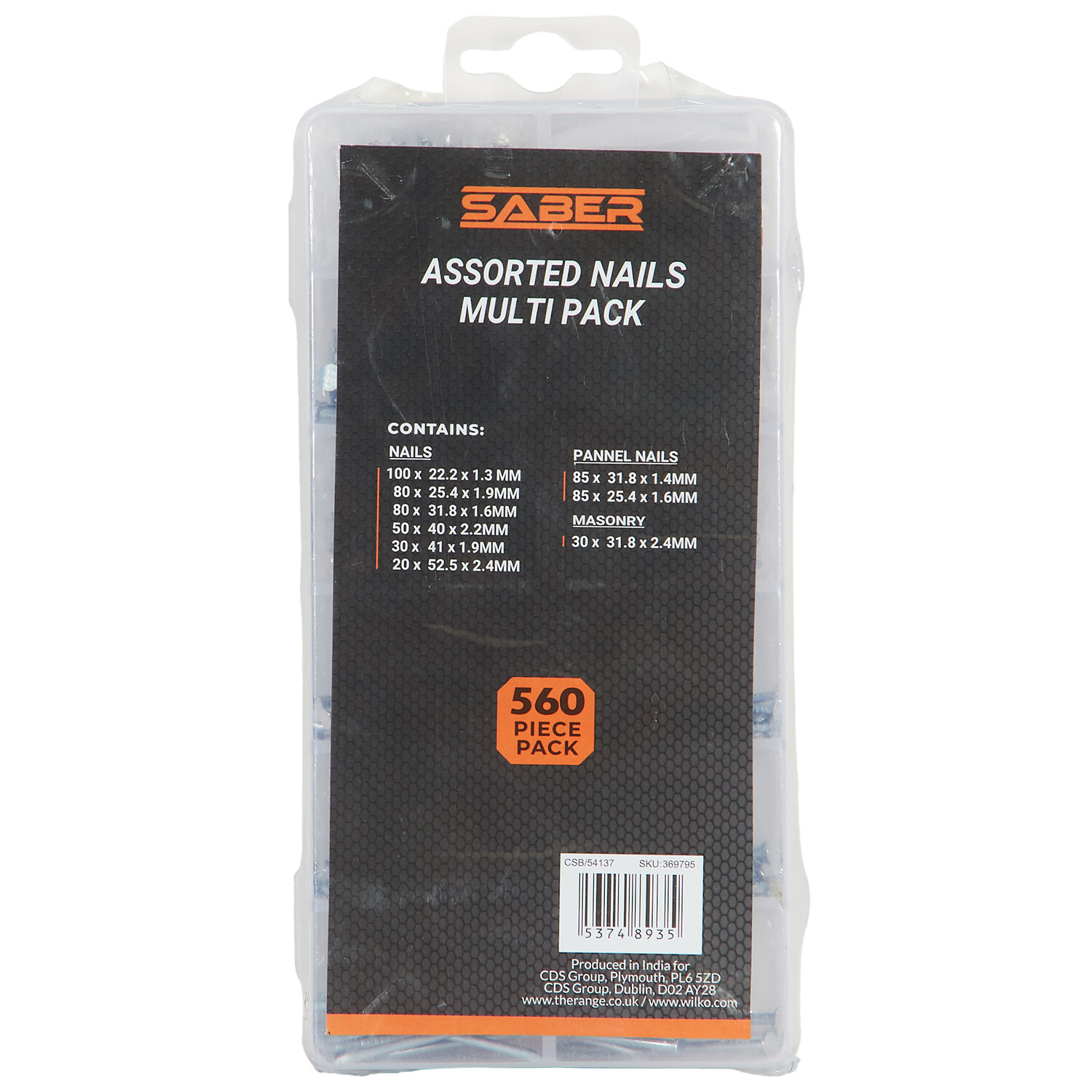 Saber 560 Piece Nail Set - Silver Image 2