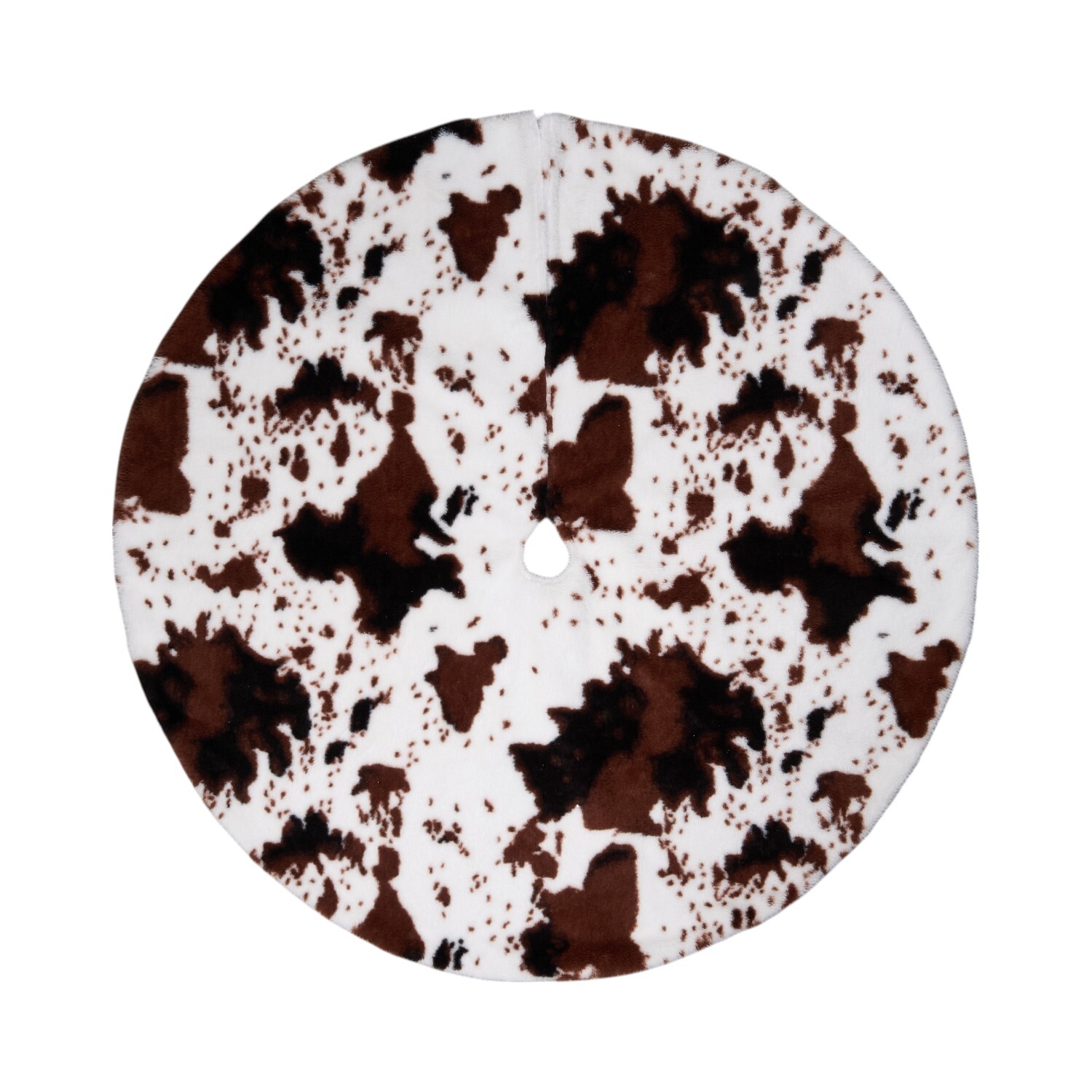 Cow Print Tree Skirt White Image 3
