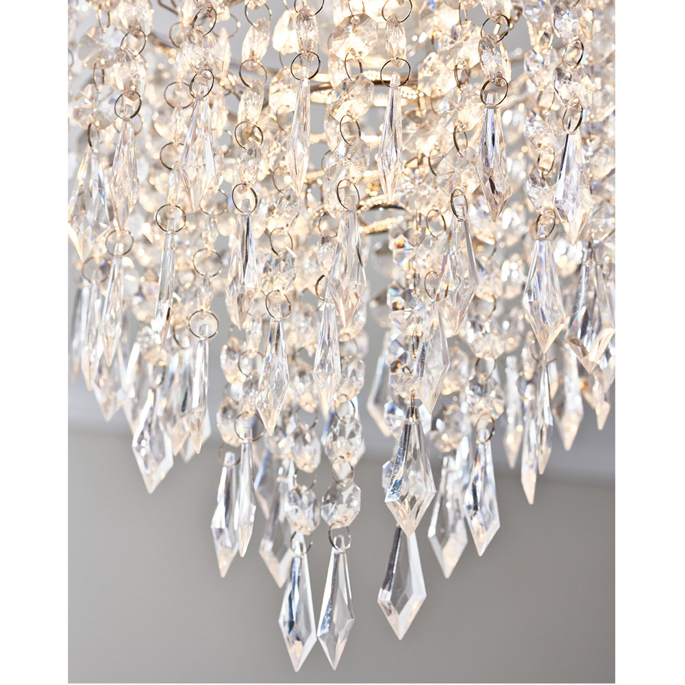 Marie Silver Droplet Jewel Pendant Light Image 4