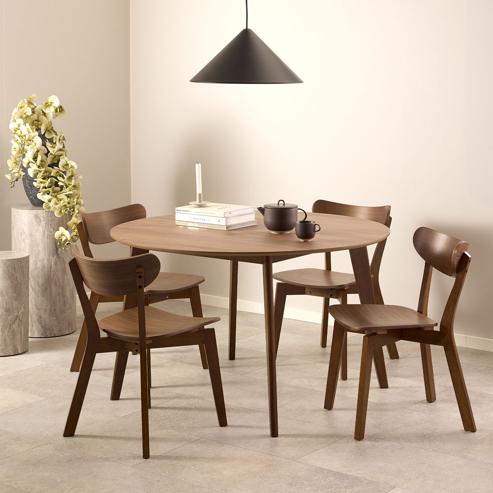 Furniture To Go Roxby Walnut 4 Seater Round Dining Table Image 3