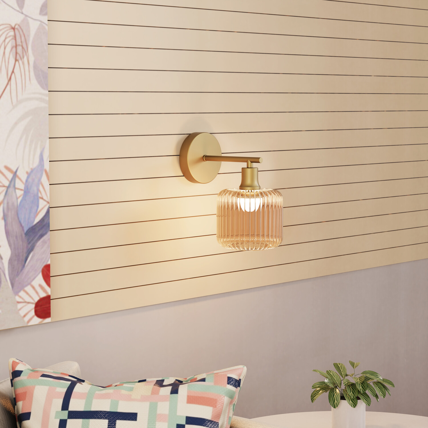 Micah Wall Light Champagne and Gold Image 2