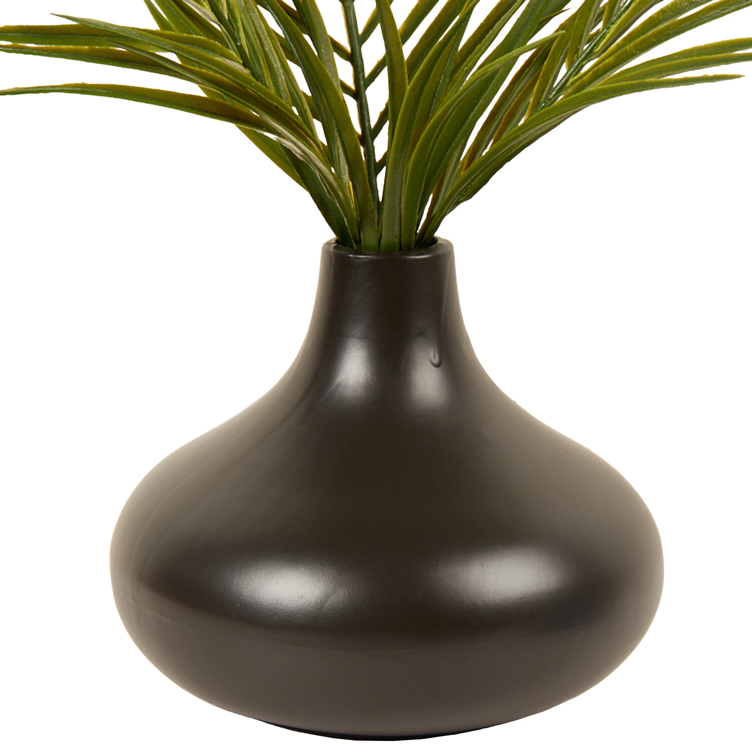 Palm in Black Vase - Black and Green Image 2
