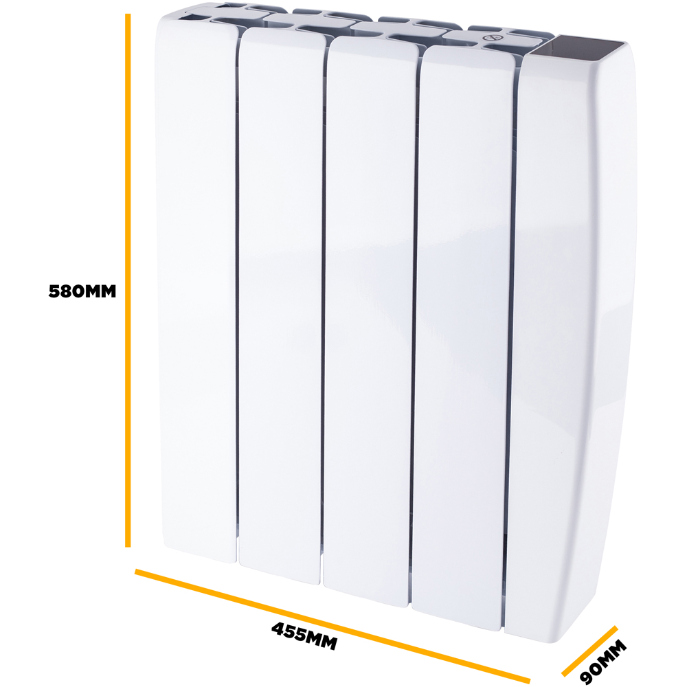 TCP Smart White Ceramic Wall-Mounted Electric Panel Radiator 1000W Image 7