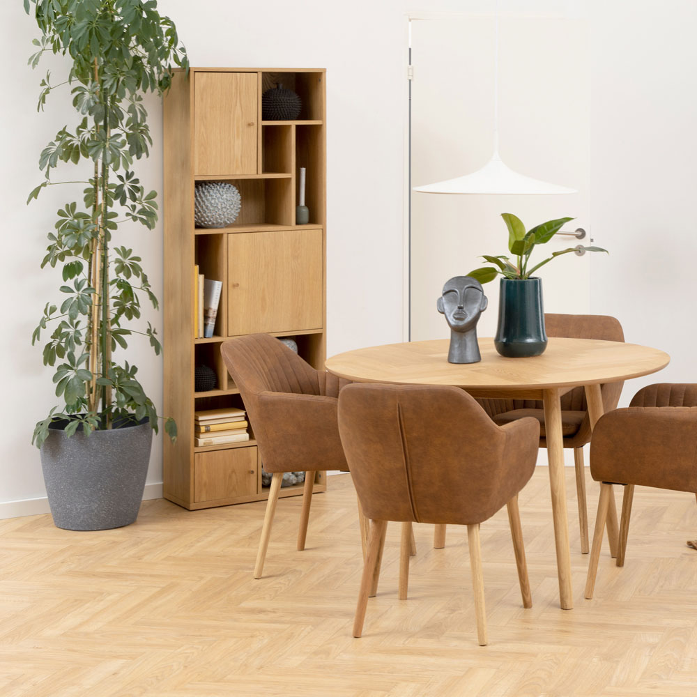 Furniture To Go Rangoon Oak 3 Door 9 Shelf Bookcase Image 5