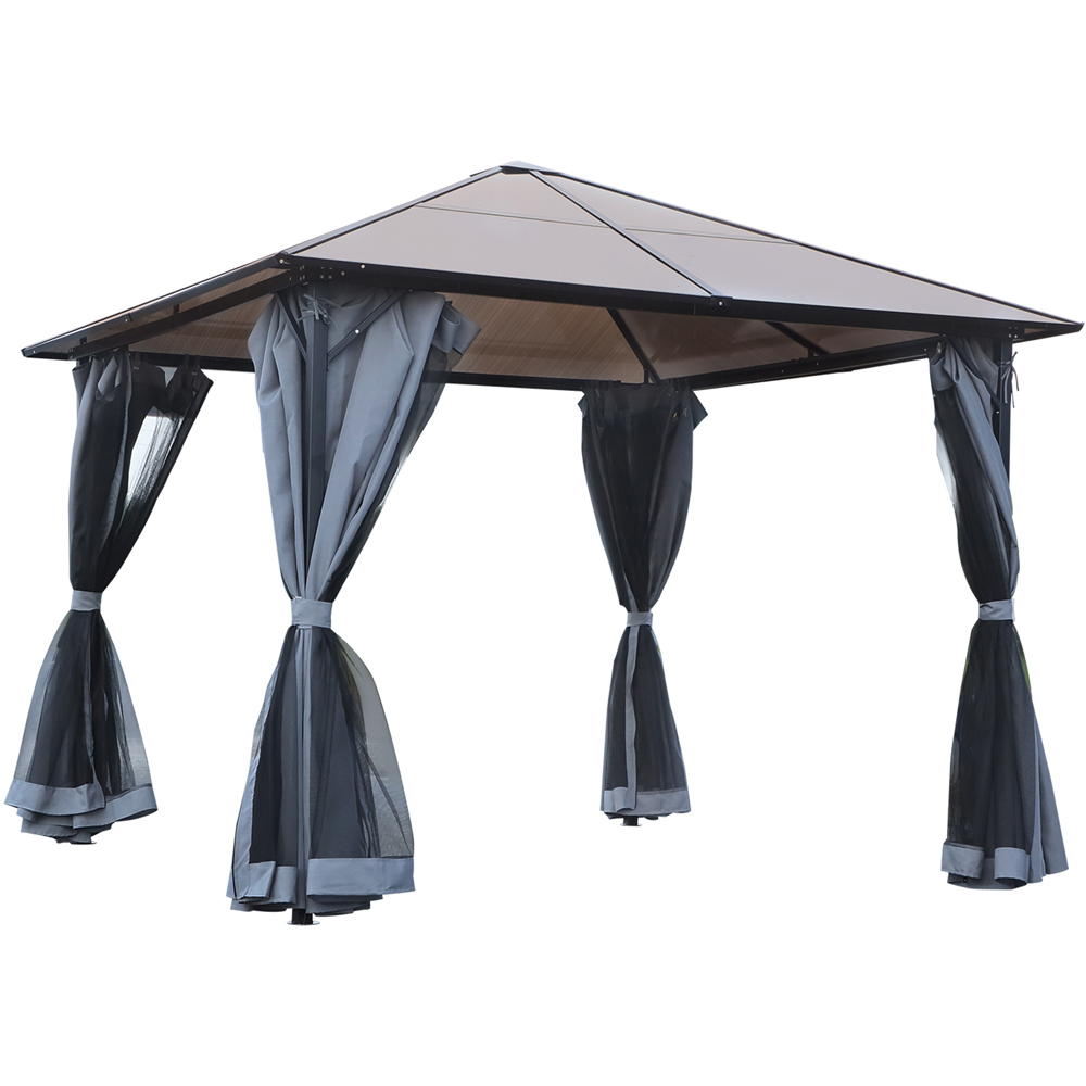 3x3m Gazebo Aluminium Frame Grey Image 2