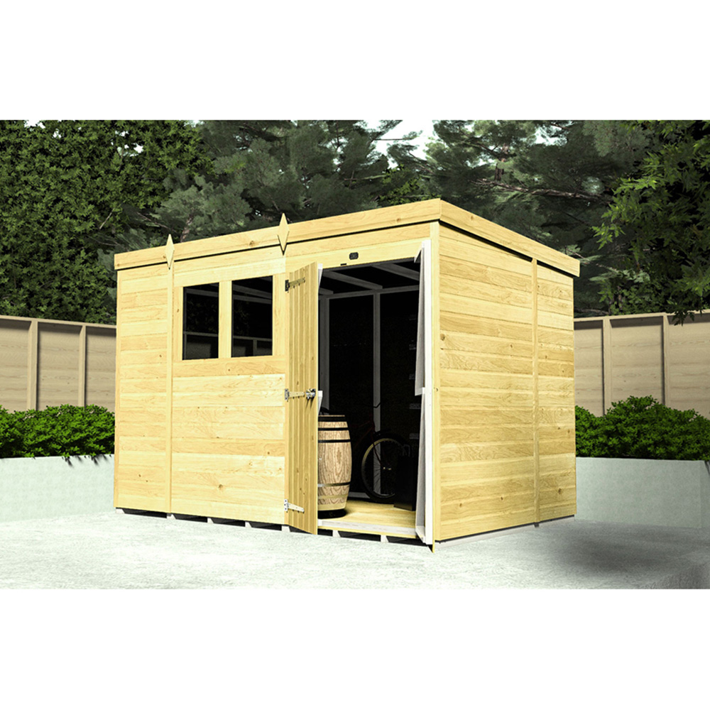 DIY Sheds 4 x 4ft Tongue and Groove Timber Pent Security Shed Image 4