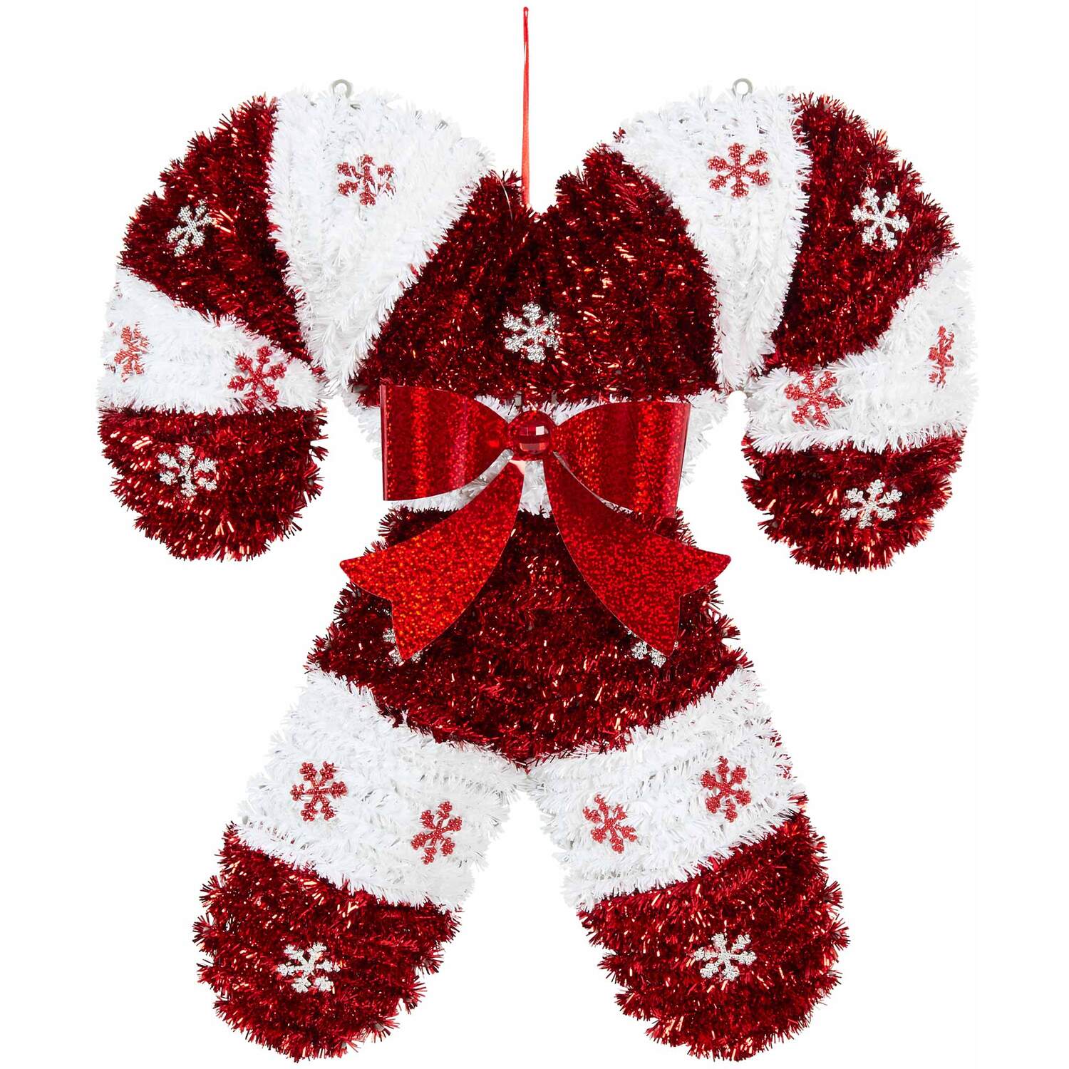 Christmas Tinsel Hanging Candy Cane Image 2