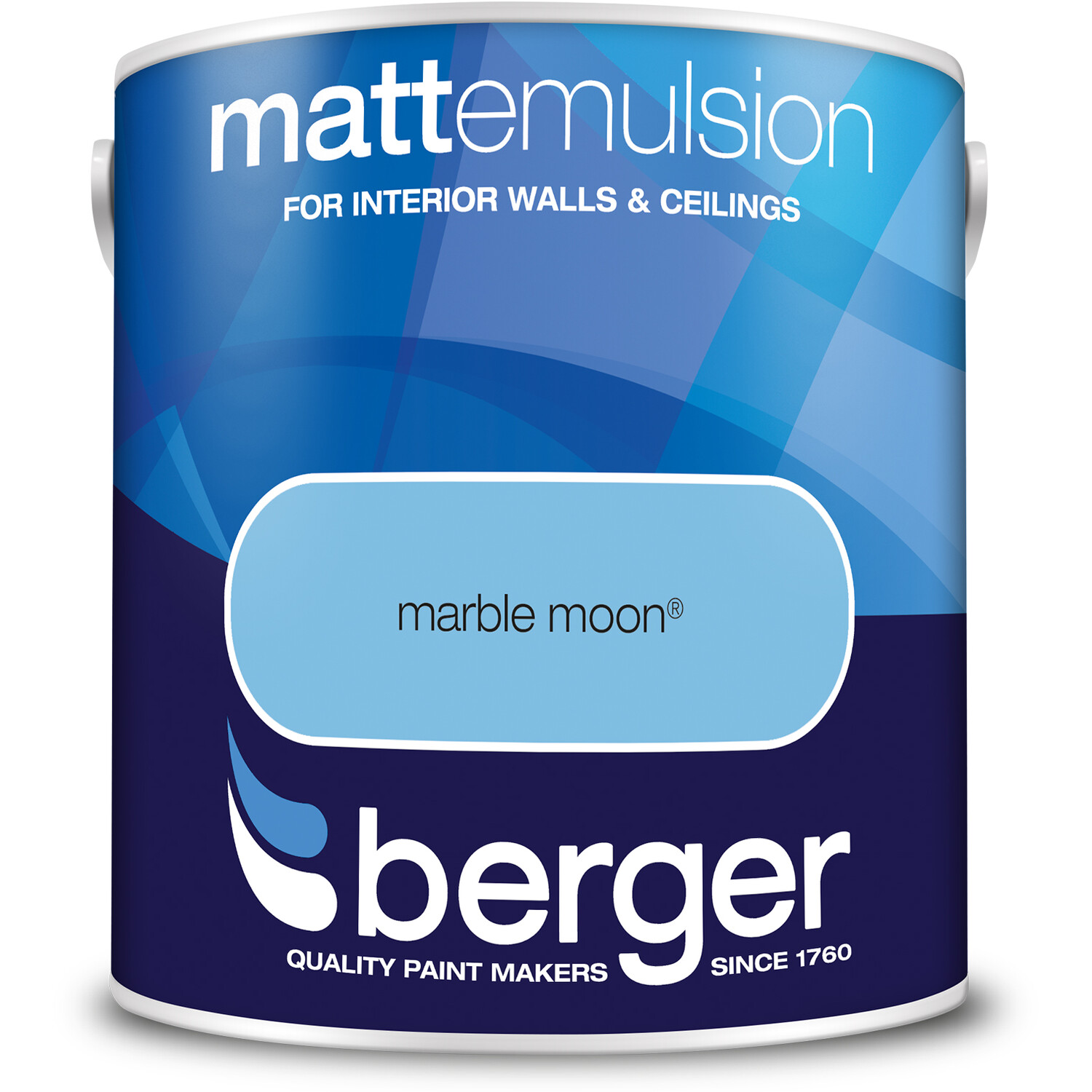 Berger Walls & Ceilings Marble Moon Matt Emulsion Paint 2.5L Image 3