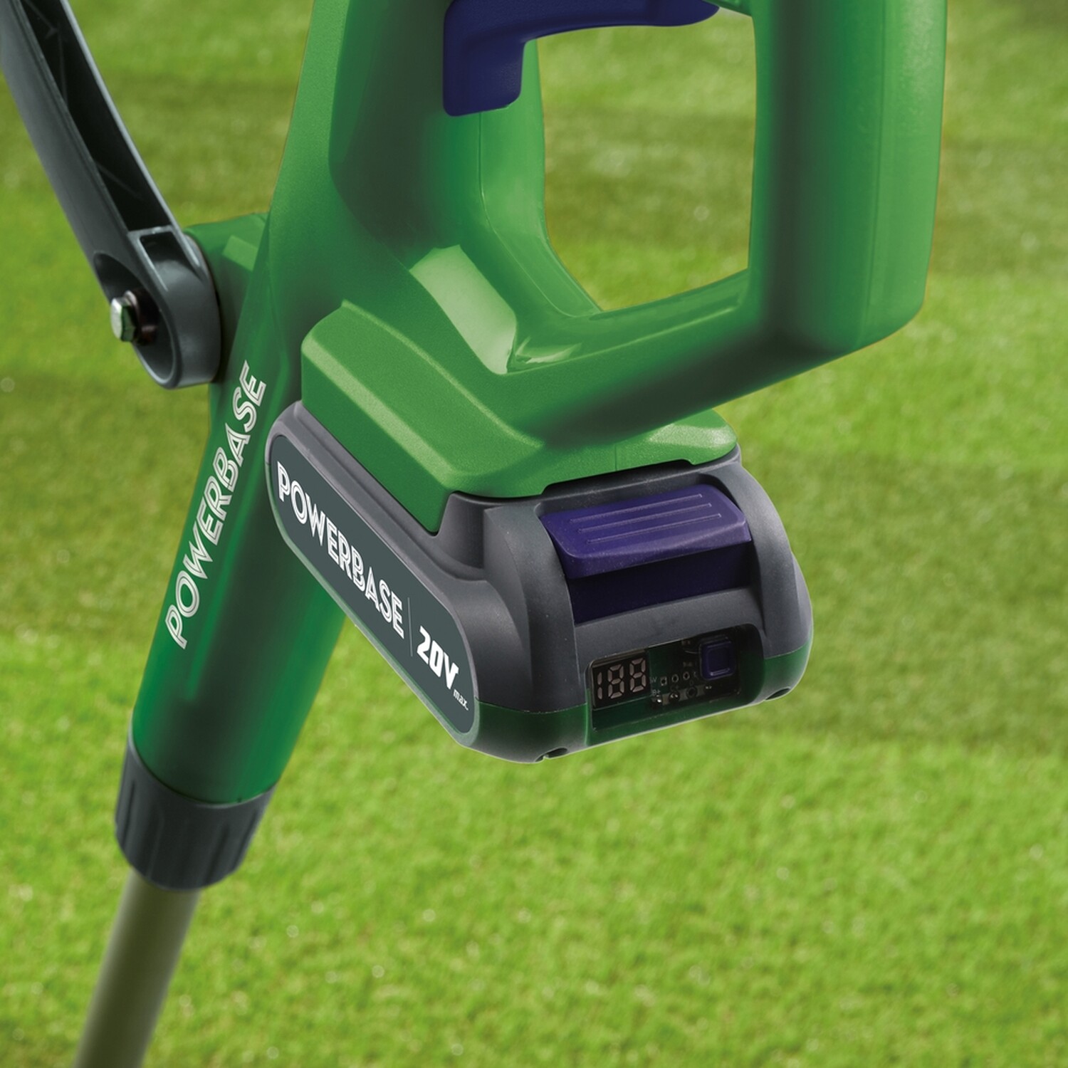Powerbase 20V 30cm Green Cordless Grass Trimmer Image 3