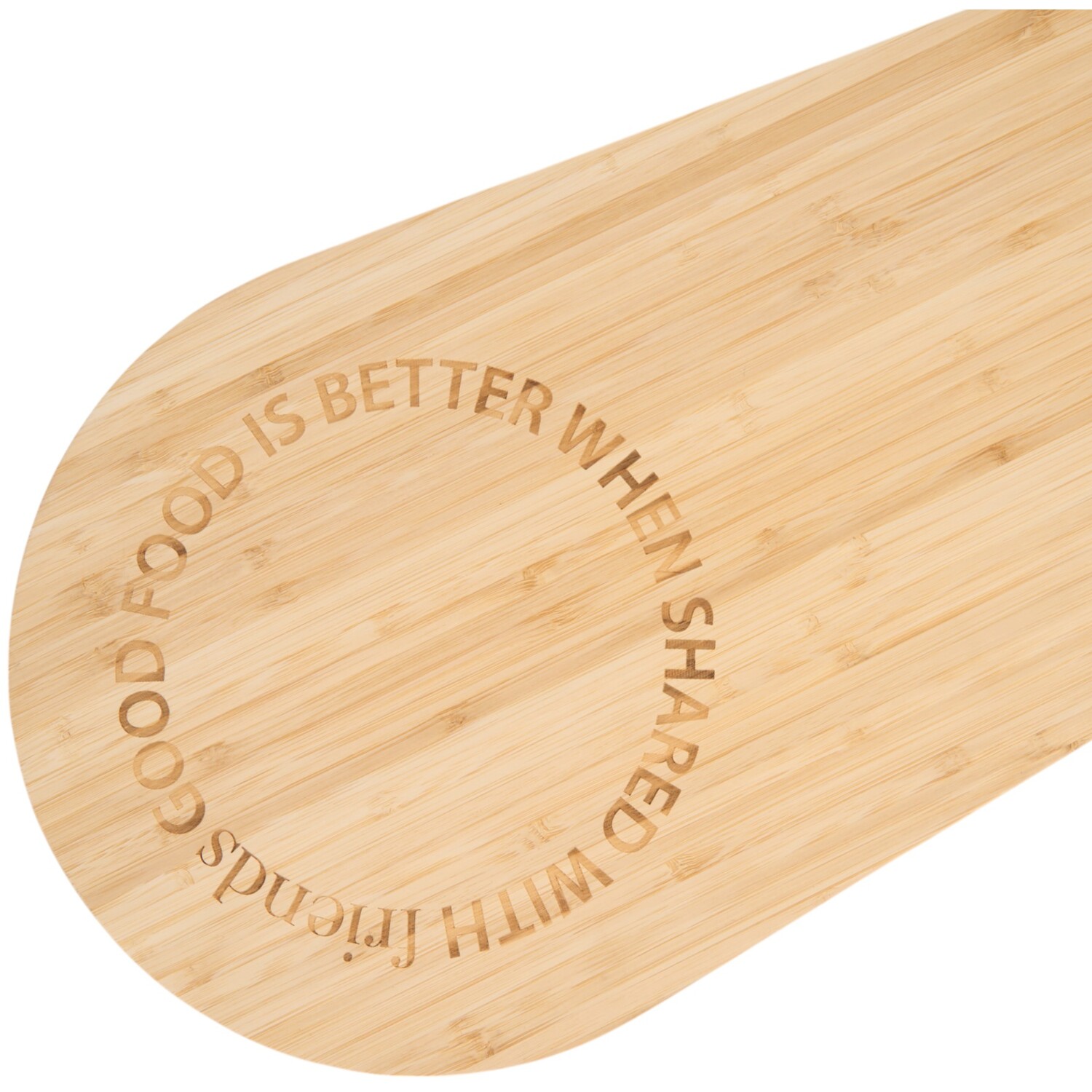 Larger Sharing Bamboo Serving Board Natural Image 3