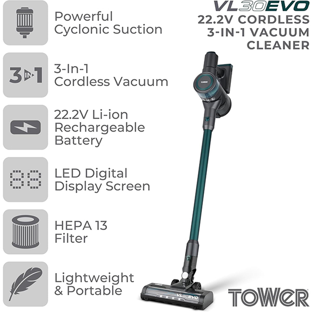 Tower Evo 22.2V Cordless Stick Vacuum Cleaner Image 2