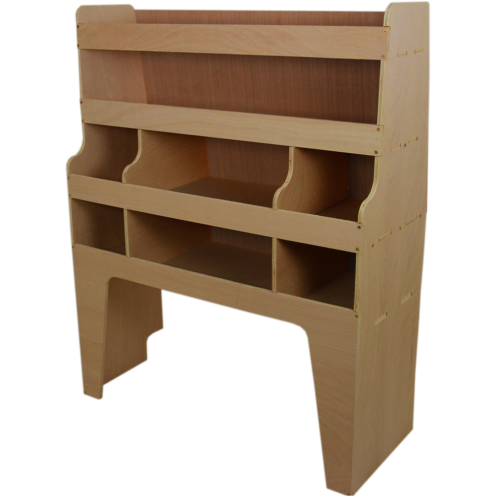 Monster Racking Brown Ford Transit Custom SWB and LWB Offside Plywood Van Image 3