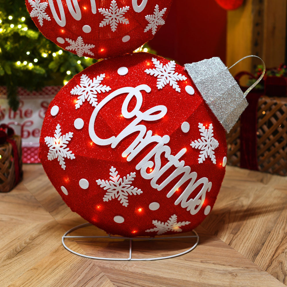 Merry Christmas LED BaublesRed Image 7