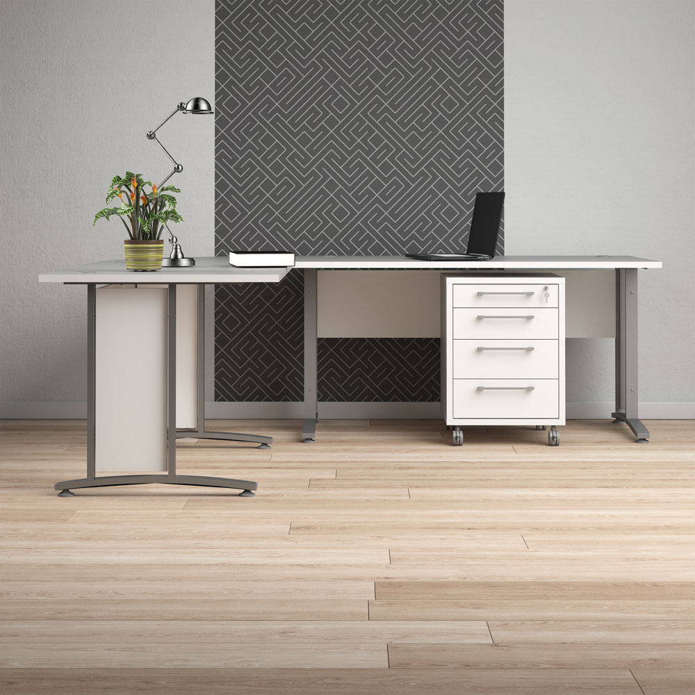 Furniture To Go Prima White 4 Drawer Mobile Cabinet Image 6