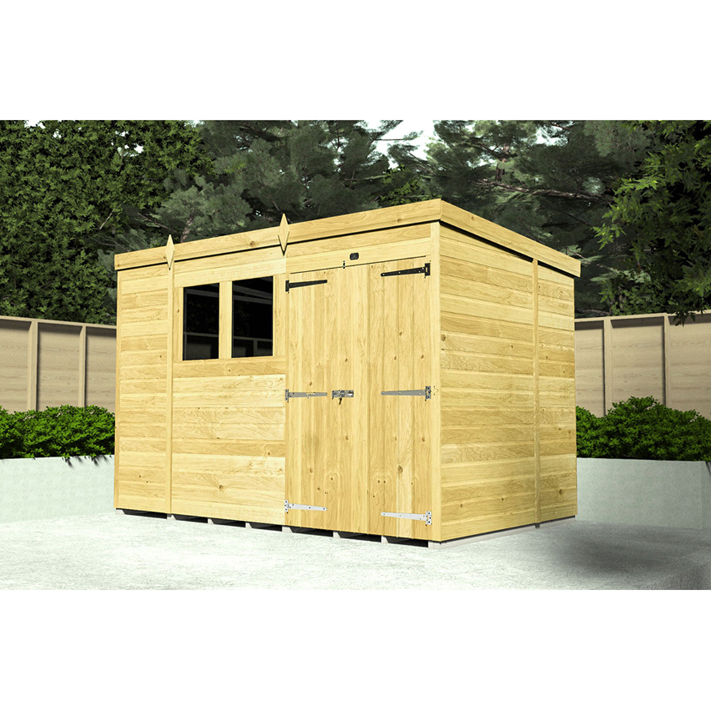 DIY Sheds 4 x 4ft Tongue and Groove Timber Pent Security Shed Image 2