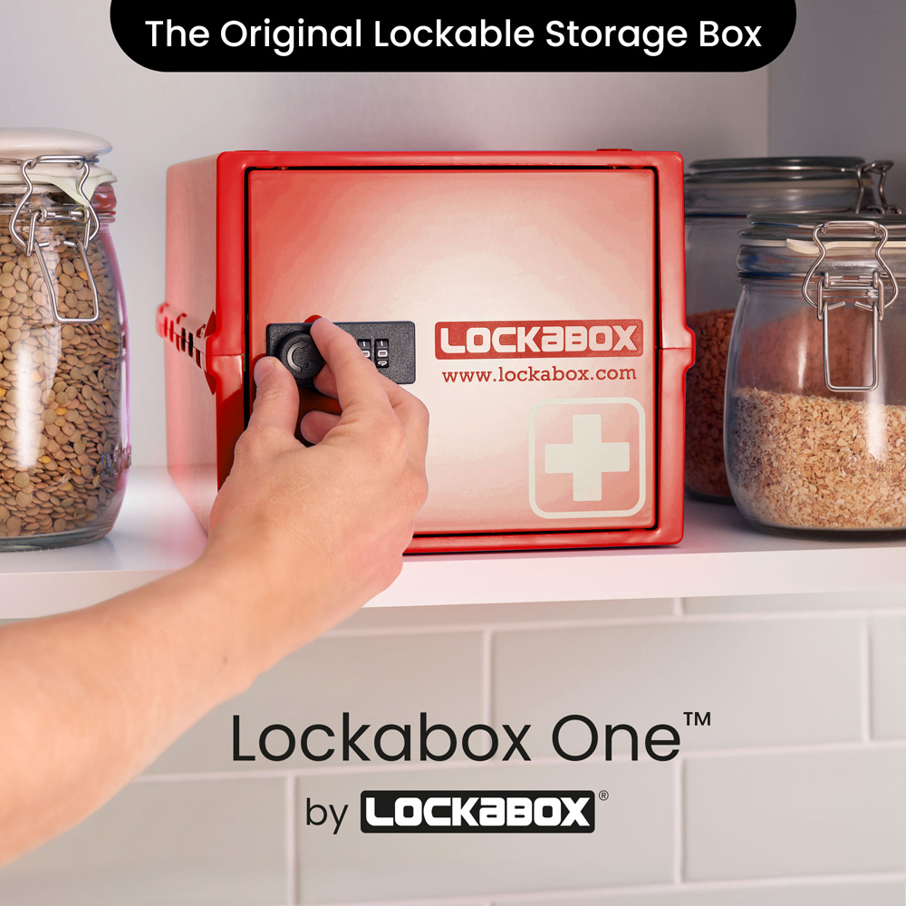 Lockabox One 10L Medi Red Lockable Safe Box Image 2