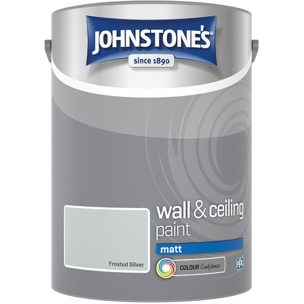 Johnstones Matt Emulsion Paint 5L Frosted Silver Image 2