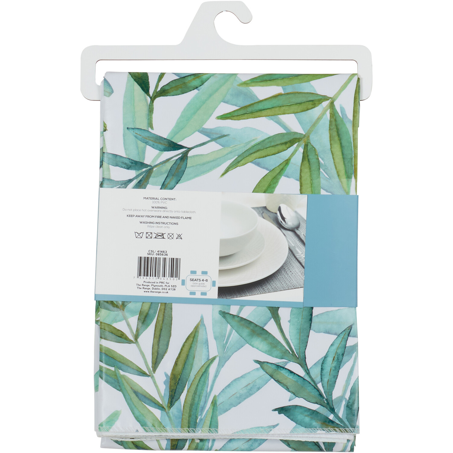 Botanical Wipe Clean Tablecloth - Green Image 4