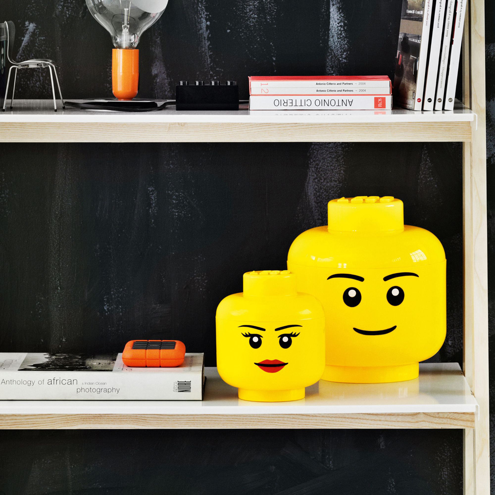 LEGO Set of 2 Boy Face Storage Head Image 2