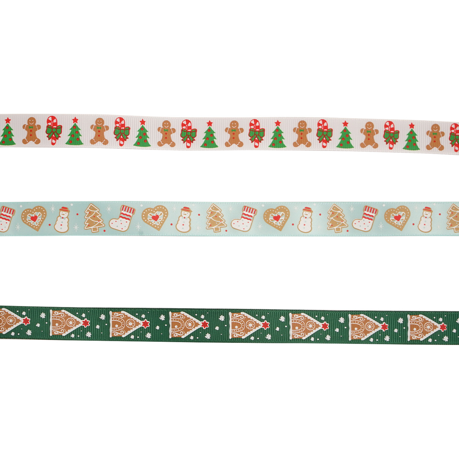 Christmas Thin Gingerbread Ribbon Image 2