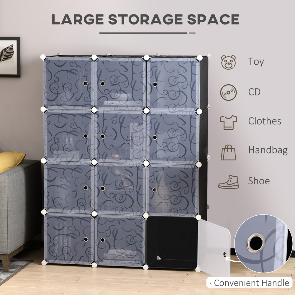 Portland Multi-Storage Modular Plastic Cube Cabinet Image 3