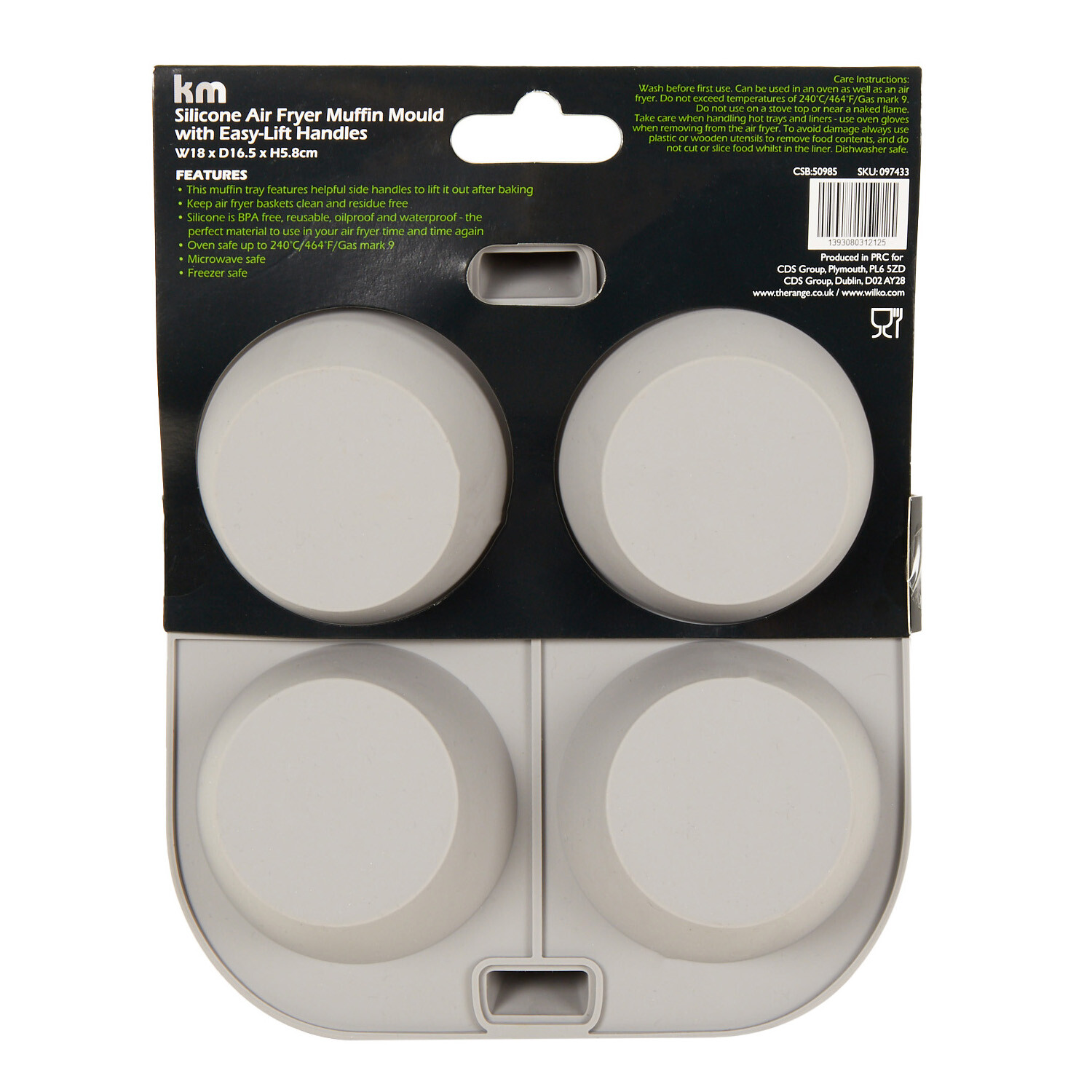 Silicone Airfryer Muffin Mould - Grey Image 2