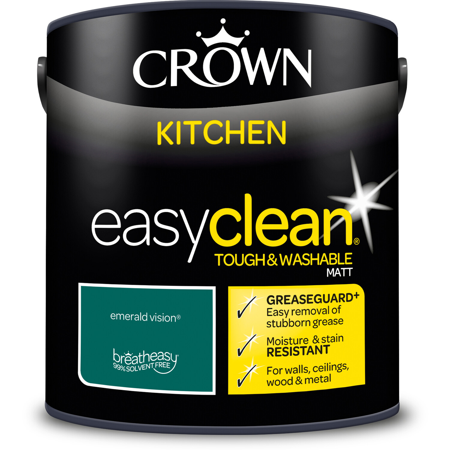 Crown Easyclean Kitchen Paint 2.5L - Emerald Vision Image 5