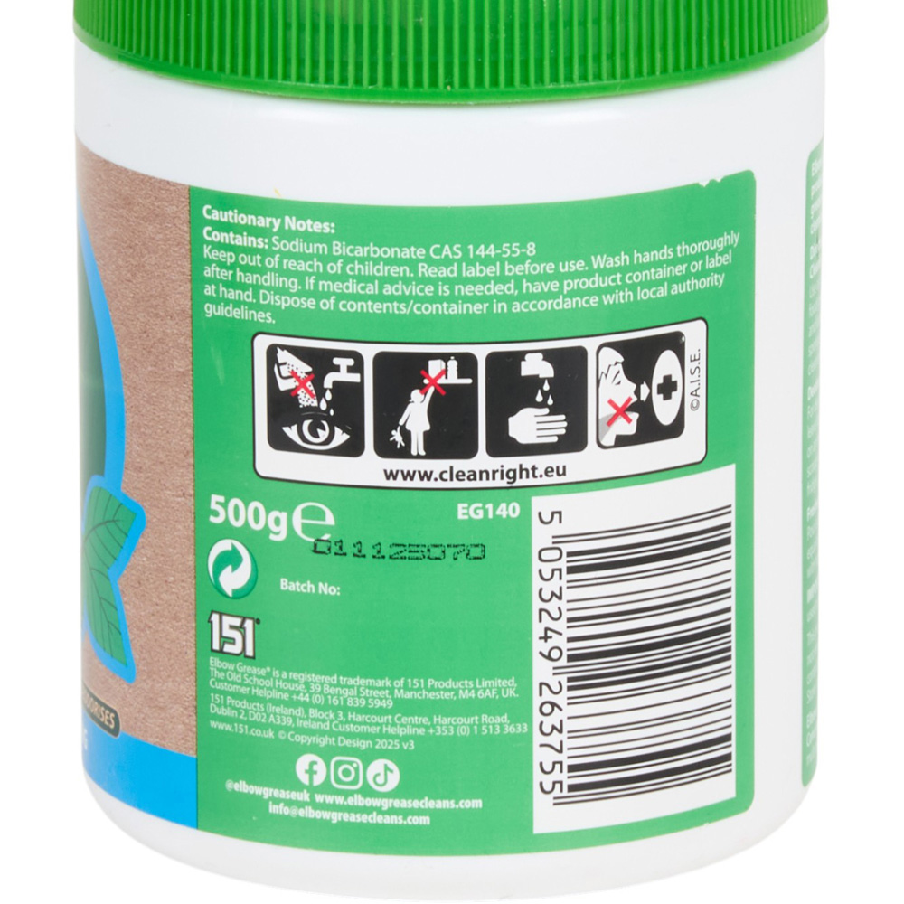 Elbow Grease Bicarbonate of Soda Multipurpose Natural Cleaner 500g Image 4