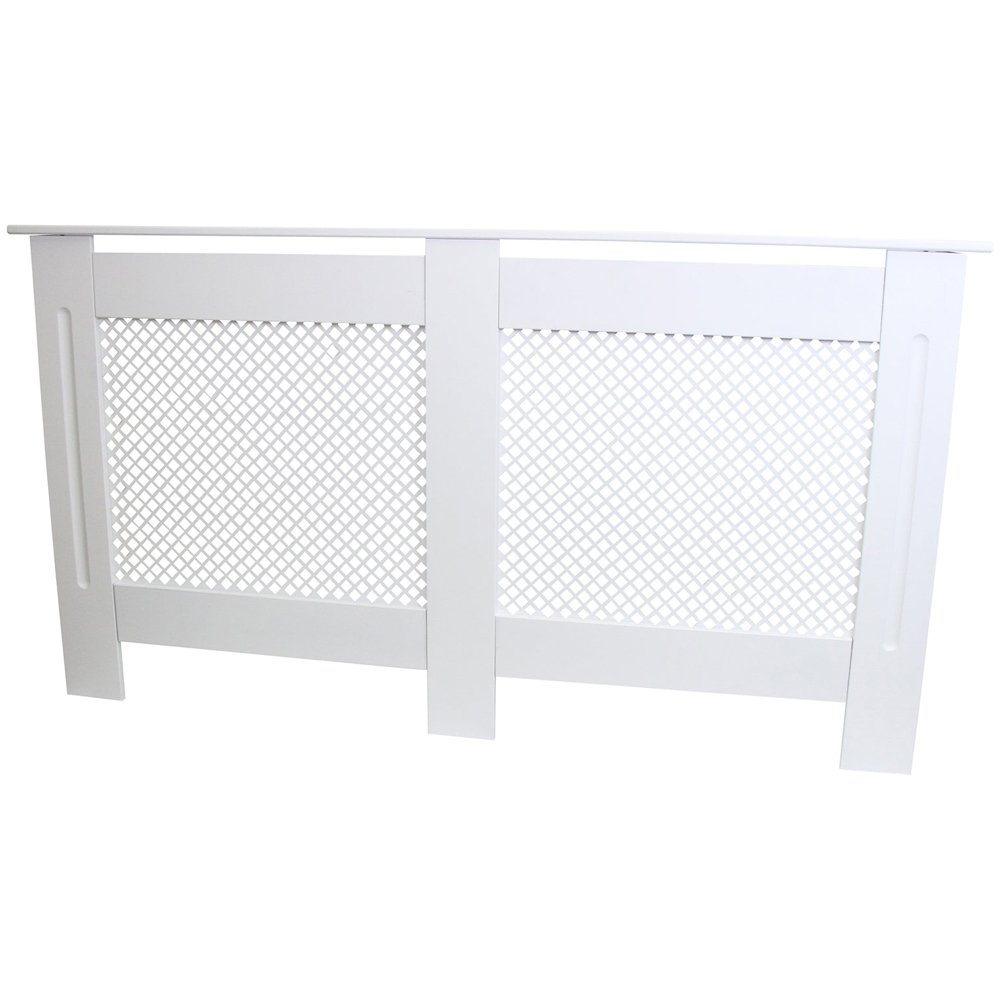 MonsterShop White Trellised Grill MDF Radiator Cover 820 x 1515mm Image 2