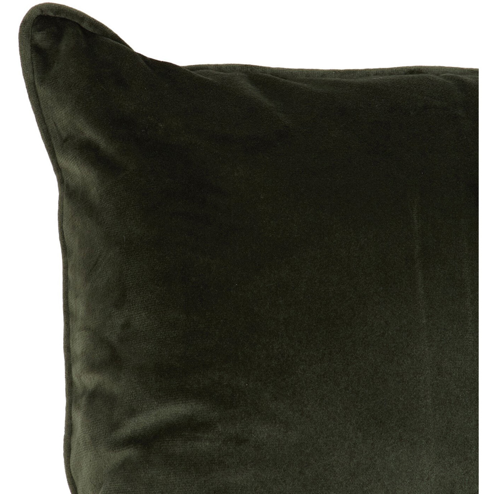 Divante Vermont Velvet Cushion - Olive Image 3
