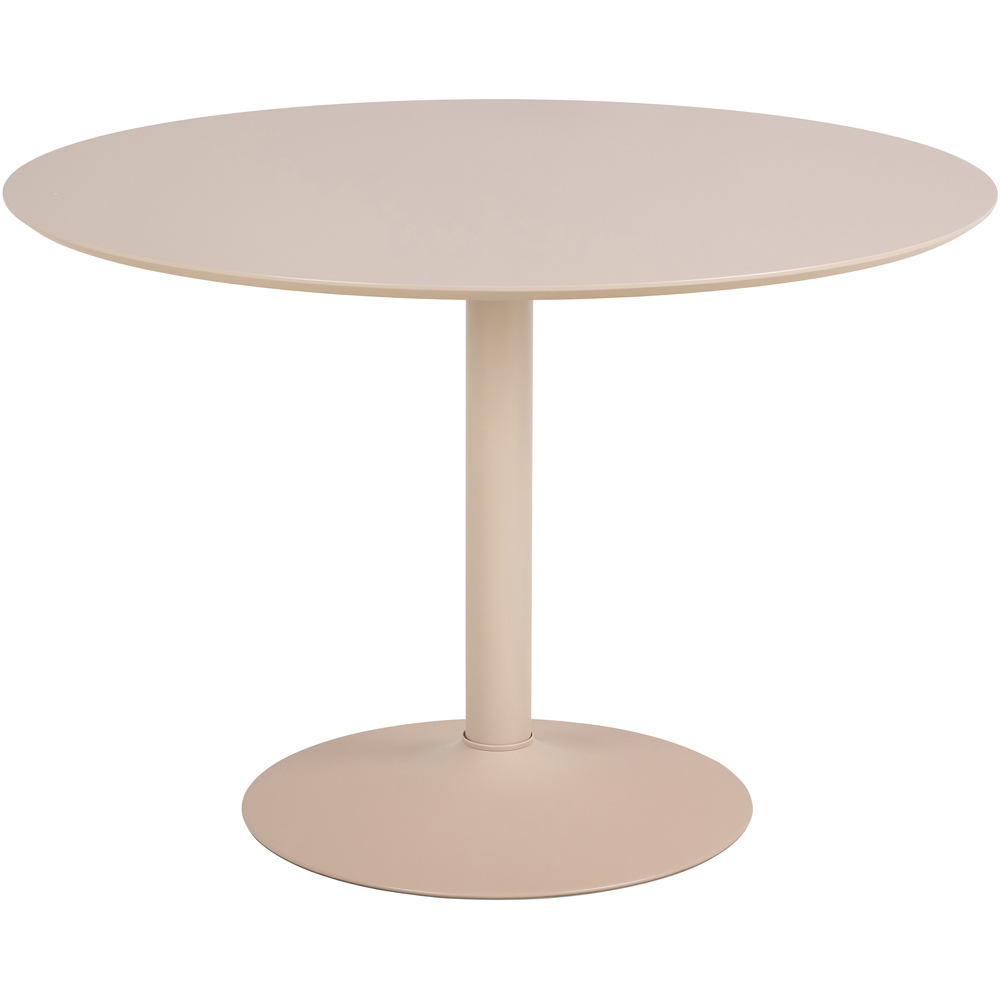 Furniture To Go Ibiza 4 Seater Round Dining Table with Beige Top and Matt Beige Base Image 2