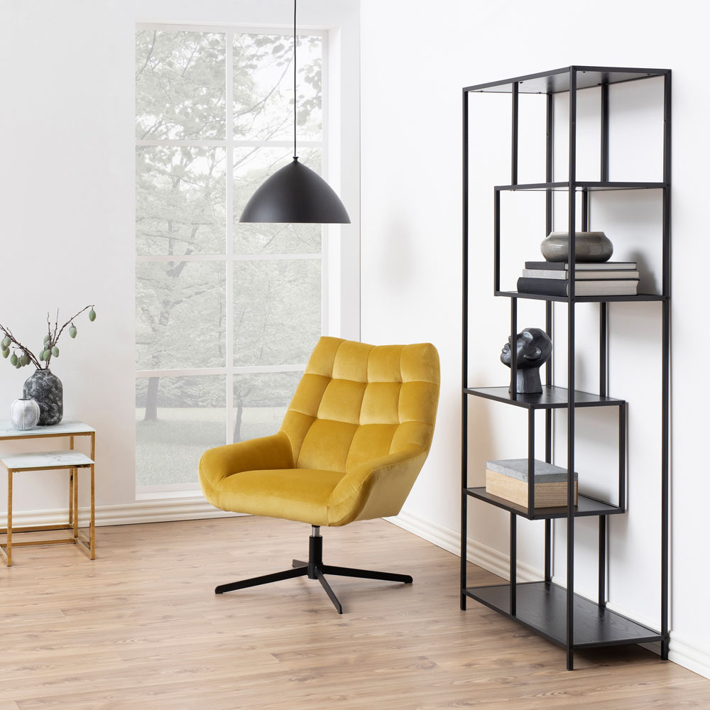 Furniture To Go Seaford Black 5 Shelf Tall Bookcase Image 4