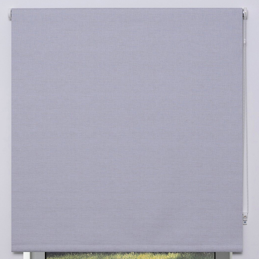 Textured Linen Blackout Blind Silver 180cm Image 6