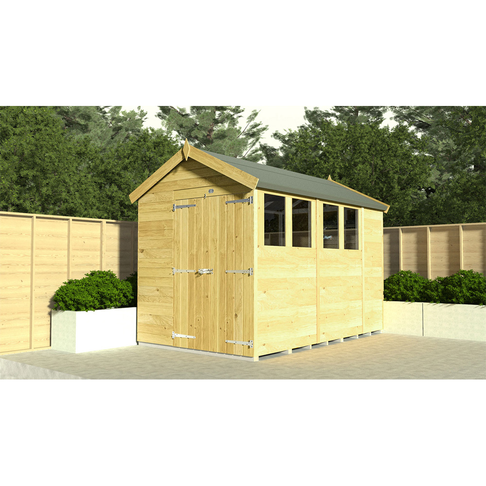 DIY Sheds 4 x 16ft Tongue and Groove Timber Apex Garden Shed Image 2