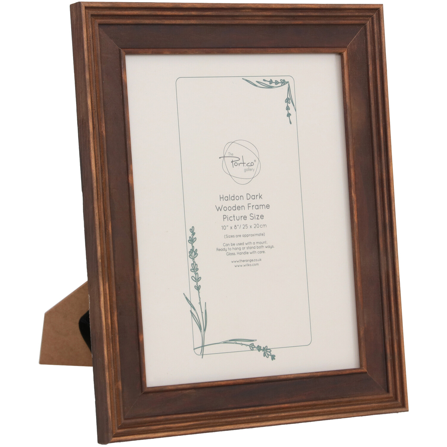 Haldon Wooden Frame Brown 10 x 8in Image 2