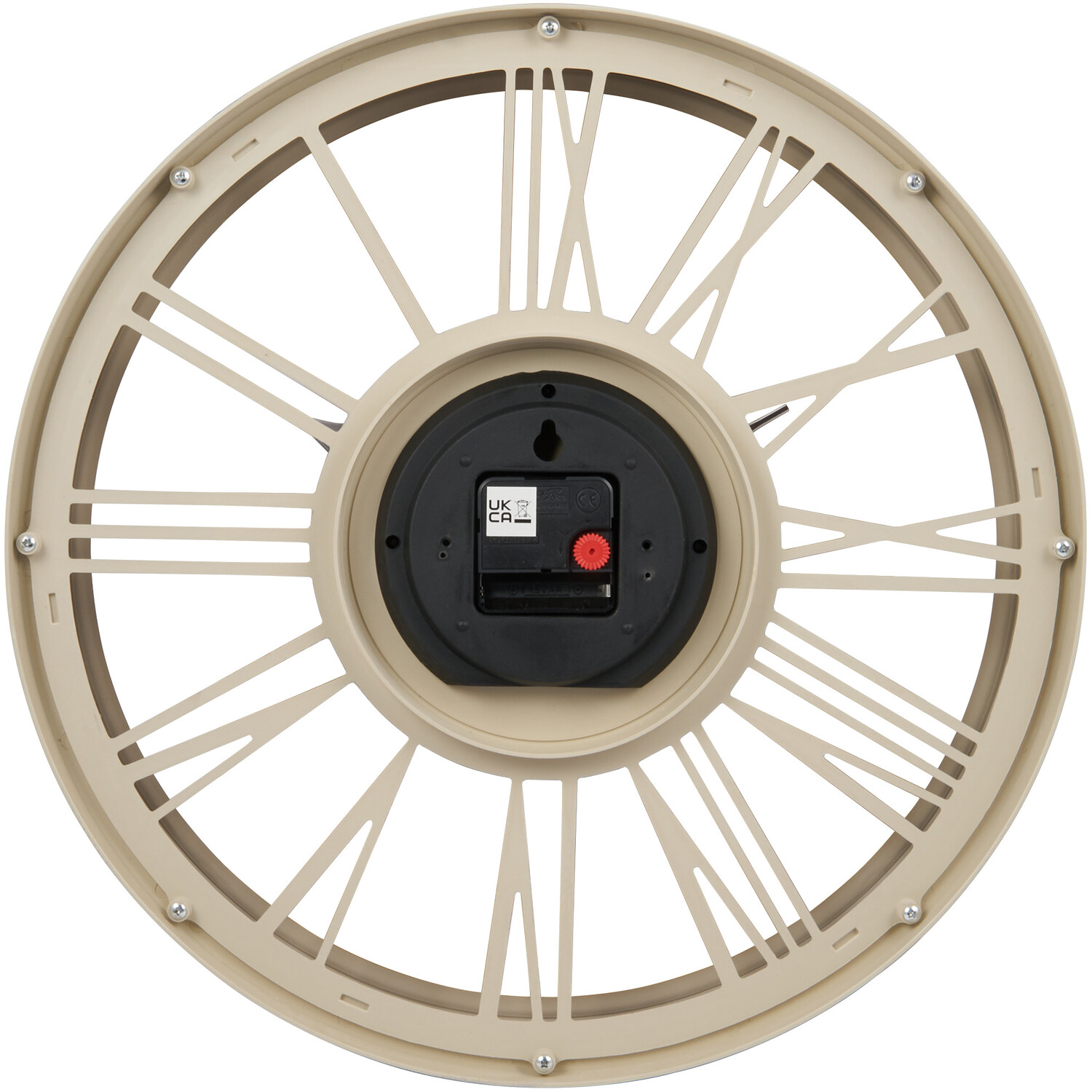 White 3D Round Wall Clock 45cm Image 5