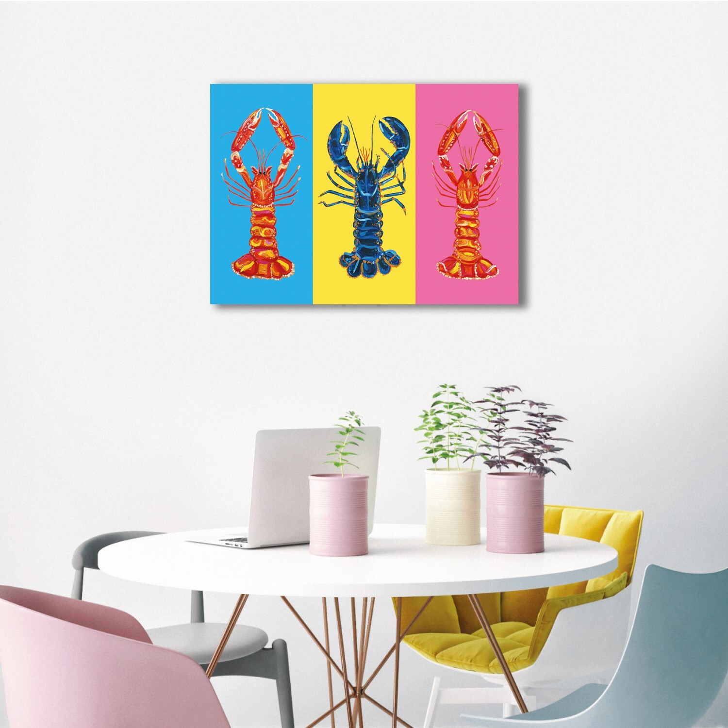 Straker Vibrant Lobster Canvas Multicolour Image 2