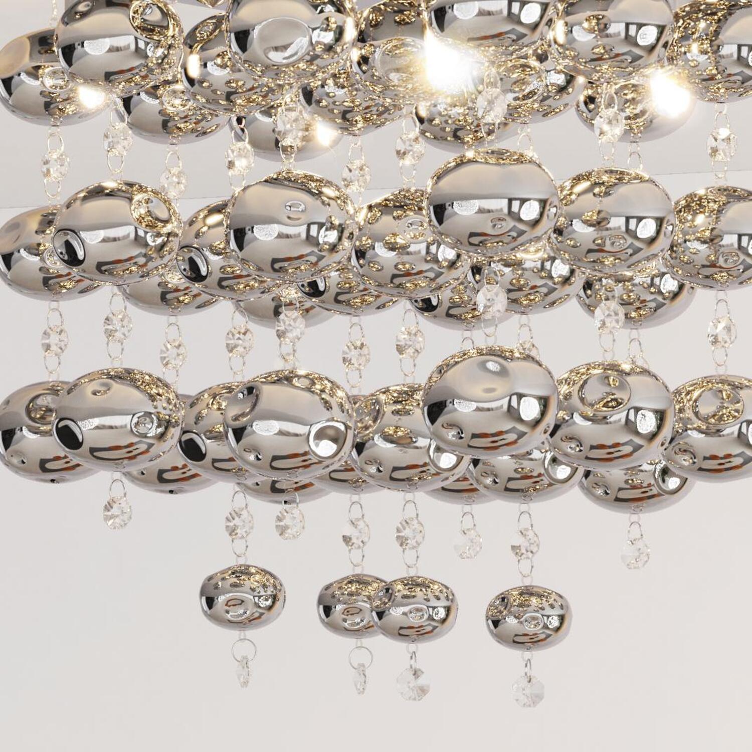 Layla Square Flush Ceiling Fitting Chrome Image 6