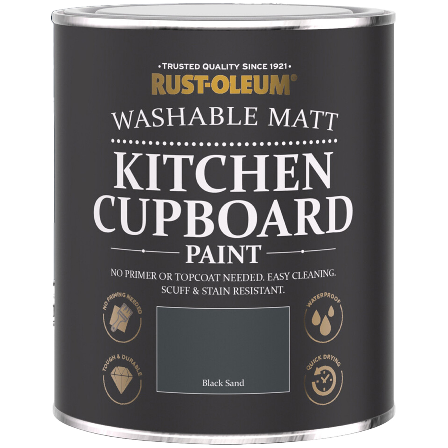 Rust-Oleum Black S& Kitchen Cupboard Paint 750ml Image 2