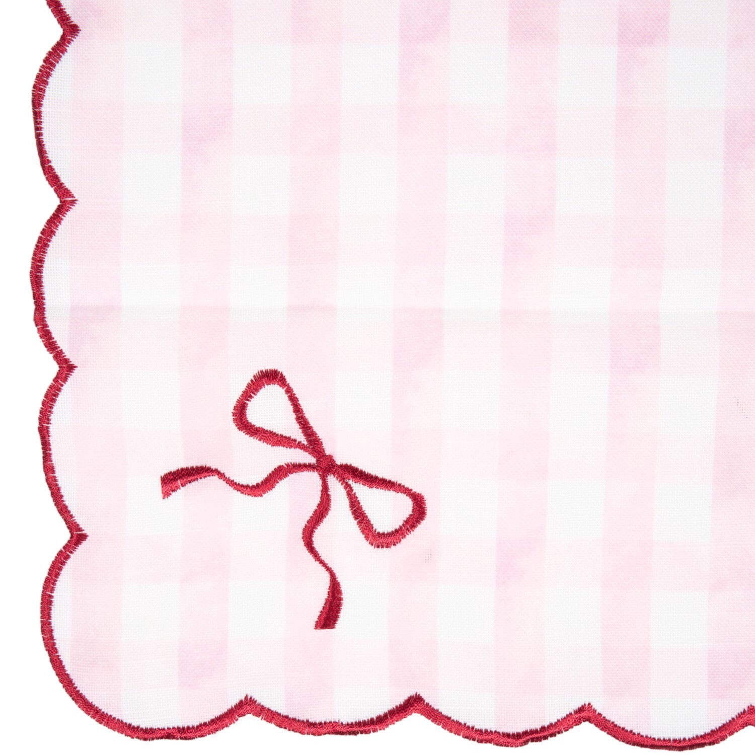 Pack of 4 Embroidered Bow Napkins Pink Image 5