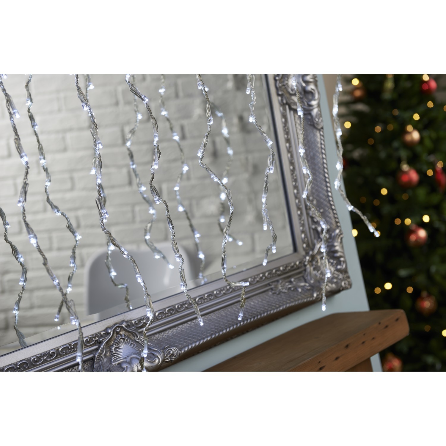 LED Waterfall Curtain Lights - White Image 2