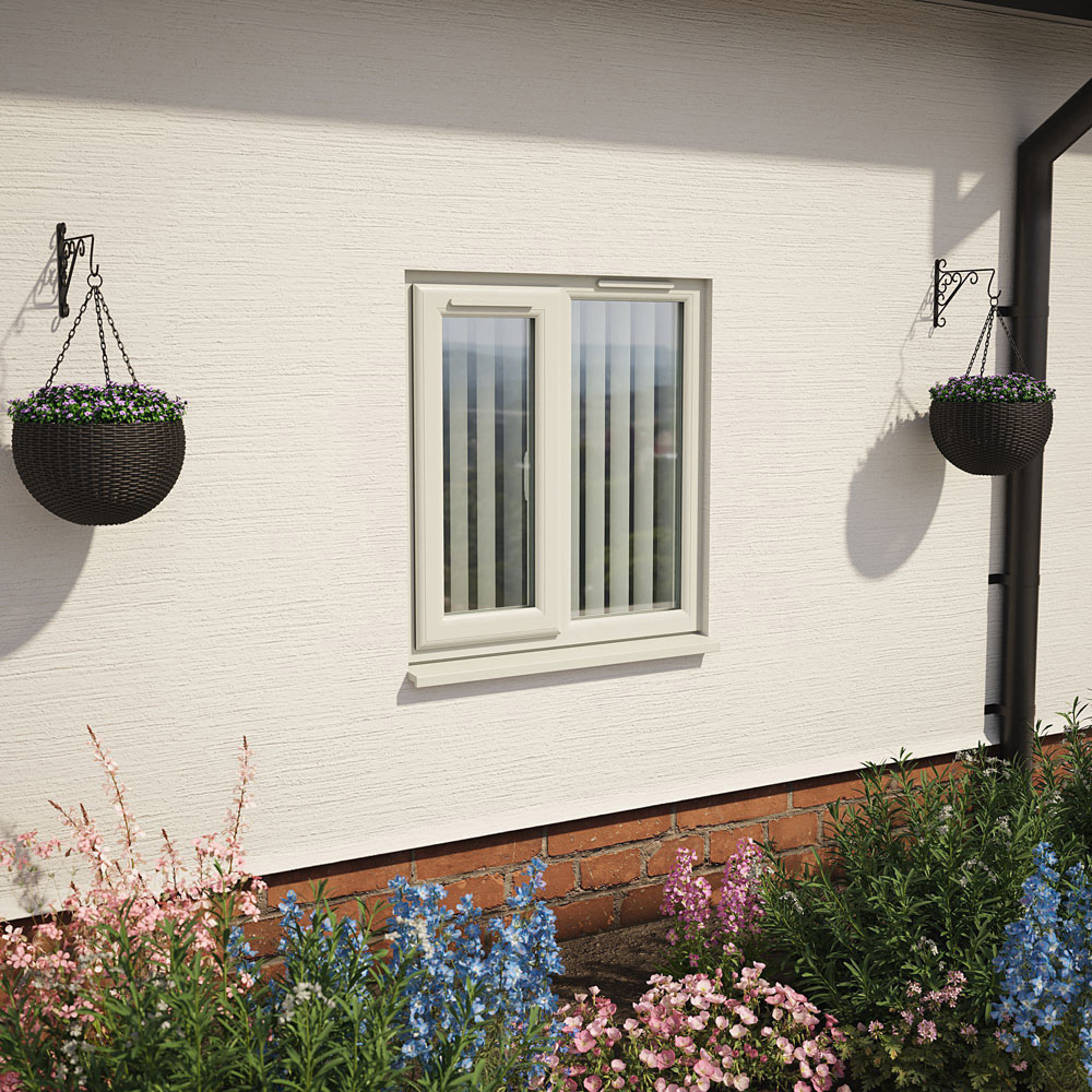 Crystal Agate and White LH Side Hung Next to a Fixed Clear Triple Glazed Window 905 x 965mm Image 2