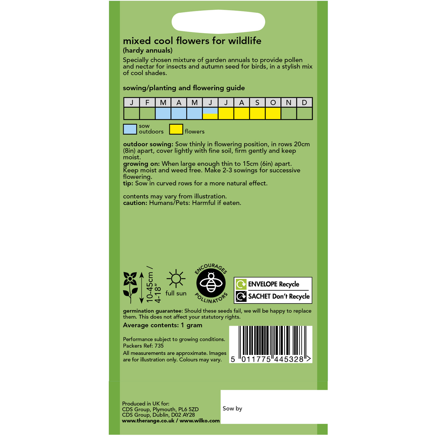 Mixed Cool Flowers for Wildlife Seeds Multicolour Image 2