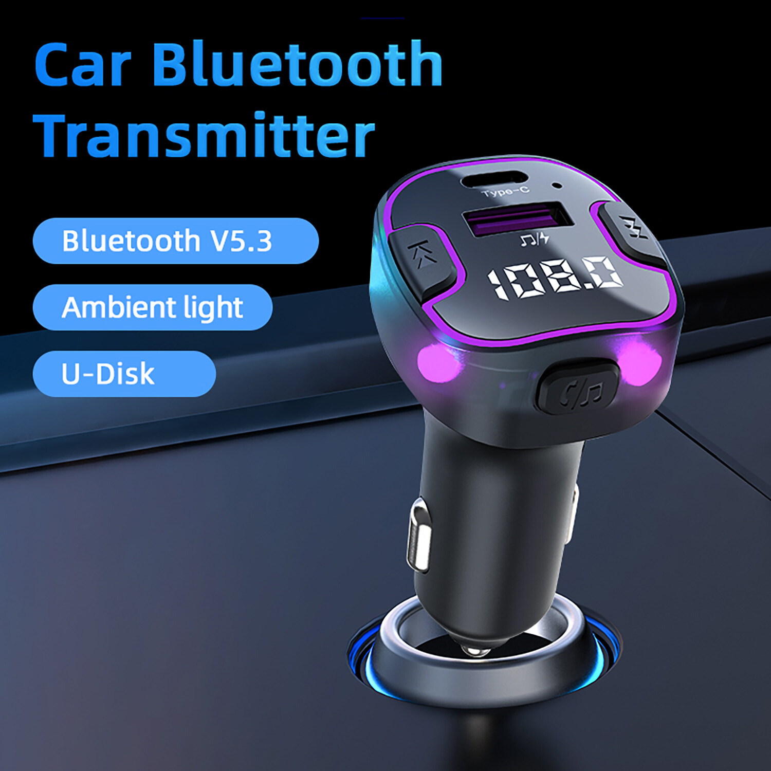 Carkit Car FM Transmitter - Black Image 11