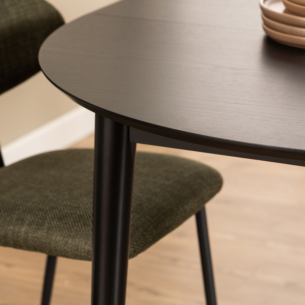 Furniture To Go Montreux Black 6 Seater 115 to 154cm Round Extending Dining Table Image 7