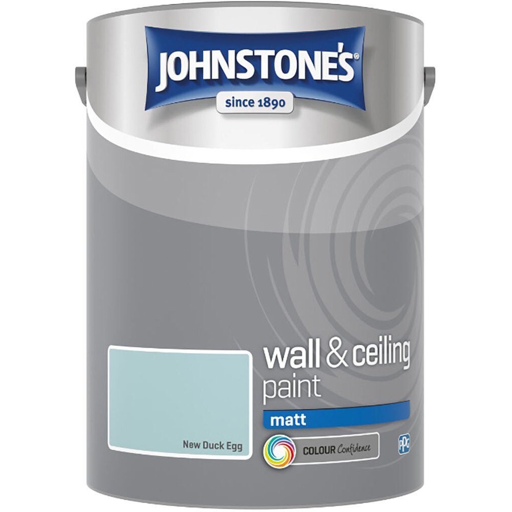 Johnstones Matt Emulsion Paint 5L New Duck Egg Image 2