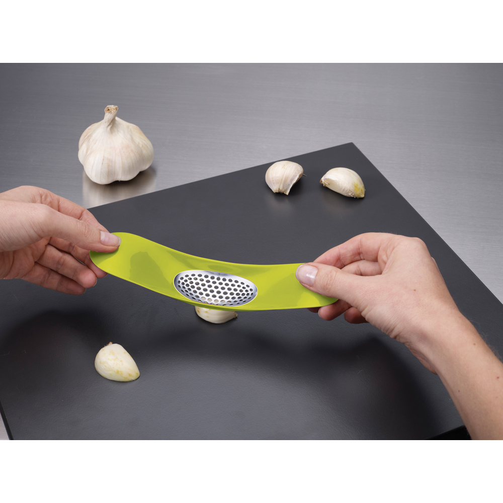 Joseph Joseph Rocker Green Plastic Garlic Crusher Image 2