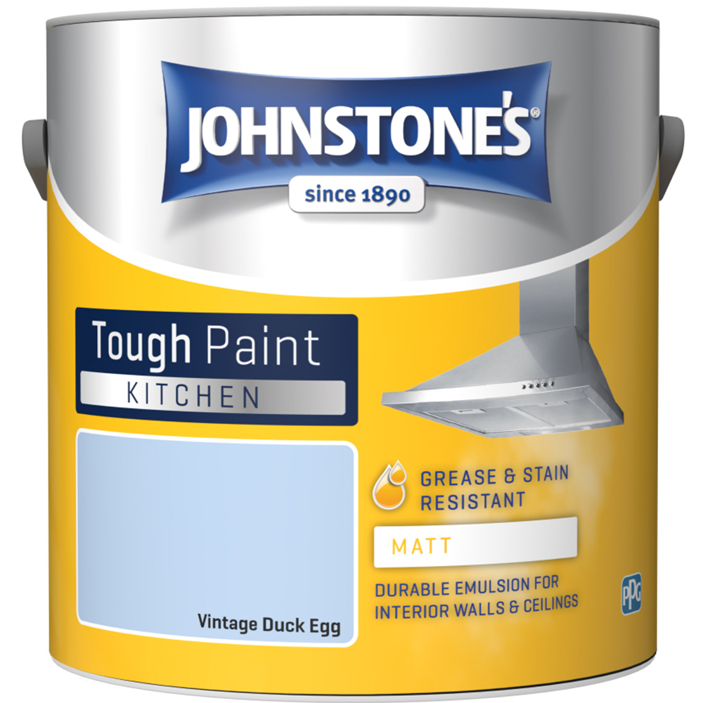 Johnstone's Kitchen Vintage Duck Egg Matt Emulsion Paint 2.5L Image 2