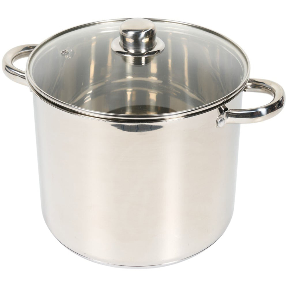 Salter 9L Stockpot with Glass Lid Silver Image 4